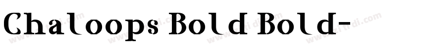Chaloops Bold Bold字体转换